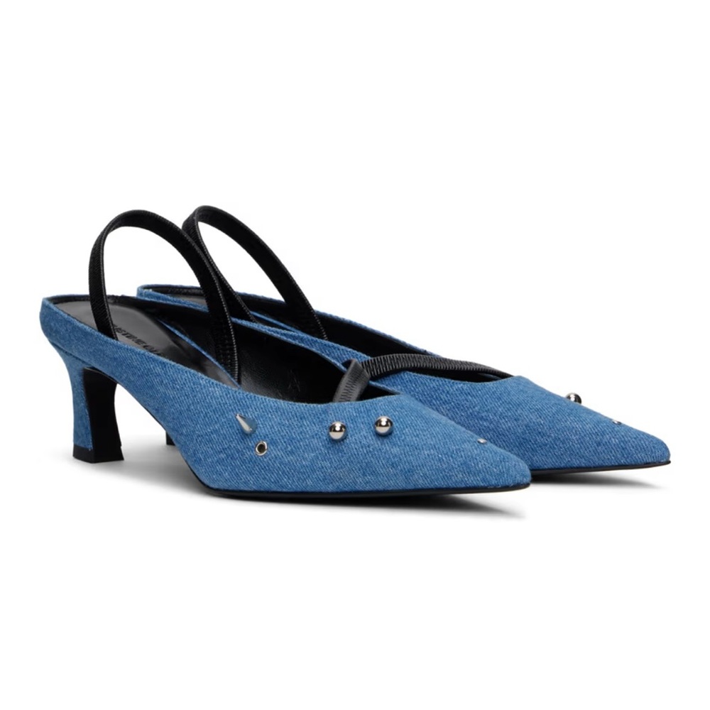 Justine Clenquet Denim Joy Heels 37